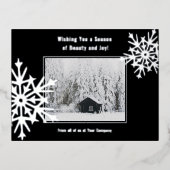 Snowflake Folie Accents Zakelijke vakantie Kaart (Voorkant)