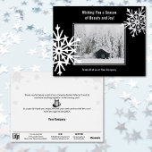 Snowflake Folie Accents Zakelijke vakantie Kaart