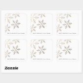 Snowflake folie vakantie vierkante sticker (Vel)