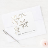 Snowflake folie vakantie vierkante sticker (Envelop)