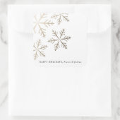 Snowflake folie vakantie vierkante sticker (Tas)