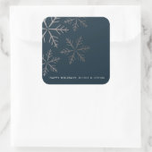 Snowflake folie vakantie vierkante sticker (Tas)