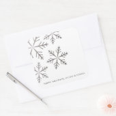 Snowflake folie wintervakantie sticker (Envelop)