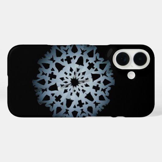 Snowflake-fonecase (donker) Case-Mate iPhone case (Achterkant (horizontaal))