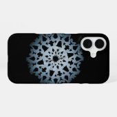 Snowflake-fonecase (donker) iPhone 16 hoesje (Achterkant horizontaal)