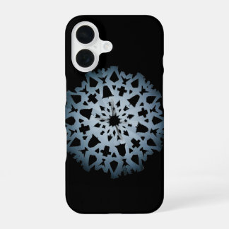 Snowflake-fonecase (donker) iPhone 16 hoesje