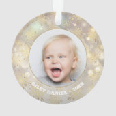 Snowflake Foto Acrylisch Ornament (achterkant)