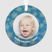 Snowflake Foto Acrylisch Ornament (achterkant)