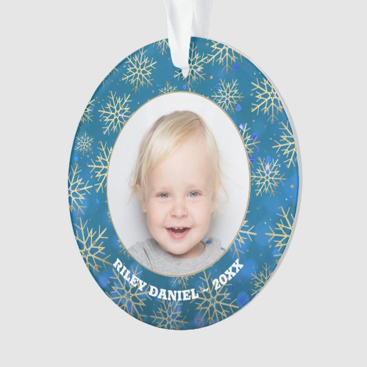 Snowflake Foto Acrylisch Ornament (voorkant)