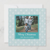 Snowflake Foto Feestdagenkaart (Voorkant)