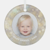 Snowflake Foto Glas Ornament (Voorkant)