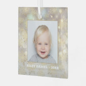 Snowflake Foto Glas Ornament (Voorkant links)