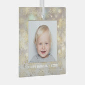 Snowflake Foto Glas Ornament (Voorkant Rechts)