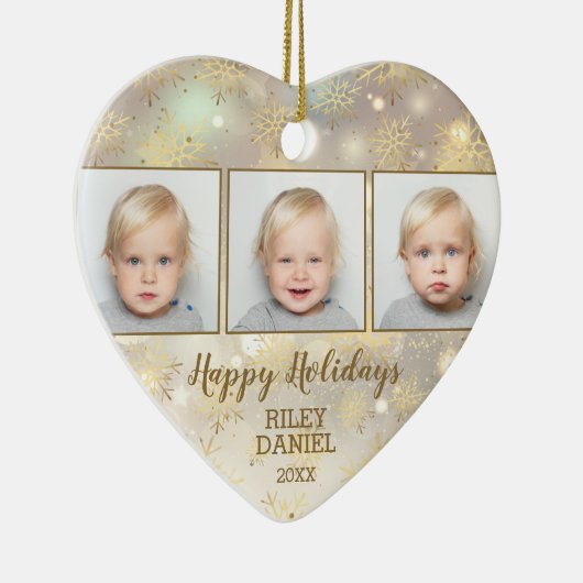 Snowflake Foto Keramisch Ornament (Rechts)