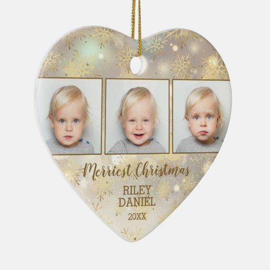 Snowflake Foto Keramisch Ornament (Rechts)