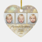 Snowflake Foto Keramisch Ornament (Voorkant)