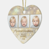 Snowflake Foto Keramisch Ornament (Links)