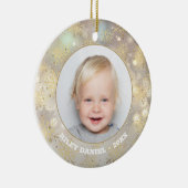 Snowflake Foto Keramisch Ornament (Rechts)