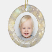 Snowflake Foto Keramisch Ornament (Links)