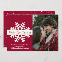 Snowflake Foto kerstmis aankondiging