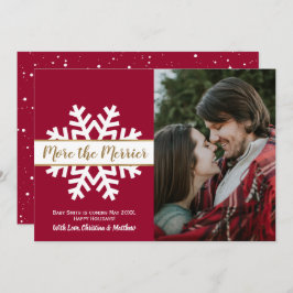 Snowflake Foto kerstmis aankondiging