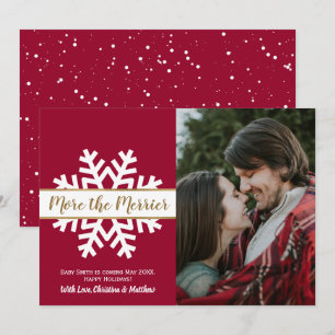 Snowflake Foto kerstmis aankondiging