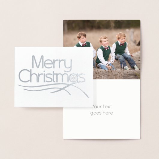 Snowflake foto met kerststylissen folie kaarten (Display)