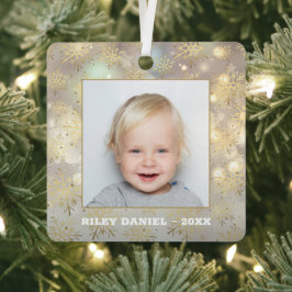 Snowflake Foto Metalen Ornament