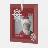 Snowflake Foto Ornament (Voorkant links)