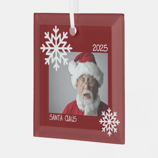 Snowflake Foto Ornament (Voorkant links)