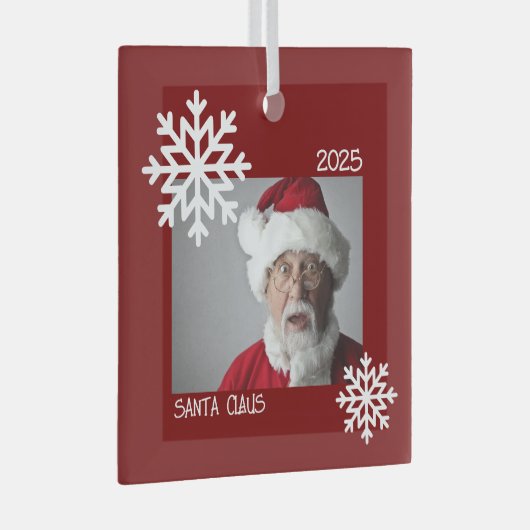 Snowflake Foto Ornament (Voorkant Rechts)