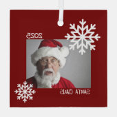 Snowflake Foto Ornament (Achterkant)