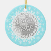 Snowflake Foto Ornament (Voorkant)