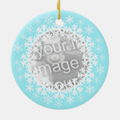 Snowflake Foto Ornament (Achterkant)