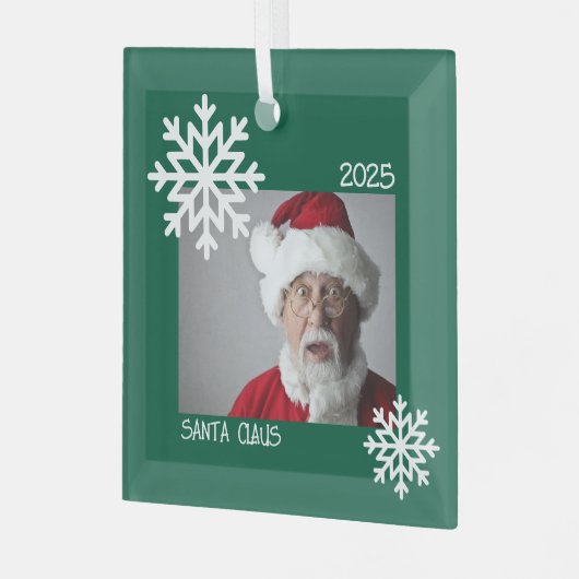 Snowflake Foto Ornament (Voorkant links)