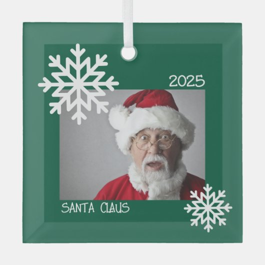 Snowflake Foto Ornament (Voorkant)