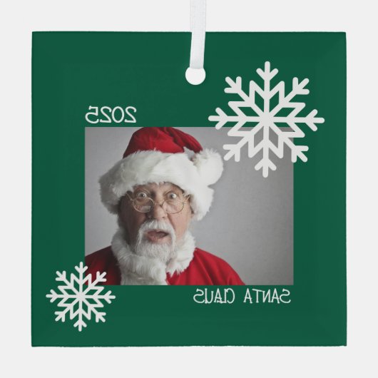 Snowflake Foto Ornament (Achterkant)