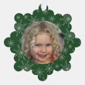 Snowflake Foto Ornament Kaart (Voorkant)