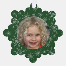 Snowflake Foto Ornament Kaart