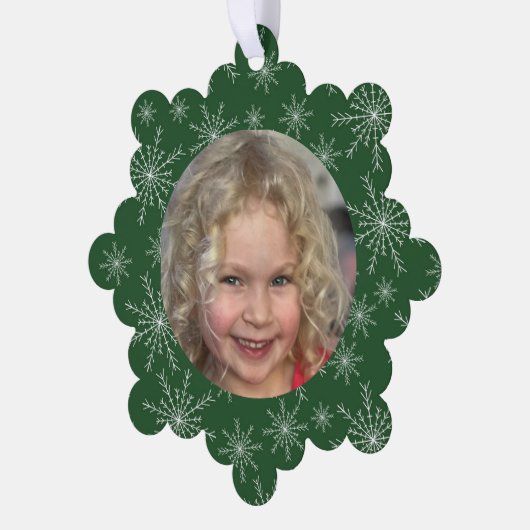 Snowflake Foto Ornament Kaart (Links)