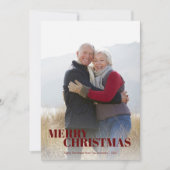 Snowflake-foto van Merry Kerstmis Feestdagenkaart (Voorkant)