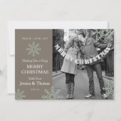 Snowflake-fotokaart | Aangepaste foto's Feestdagenkaart (Voorkant)