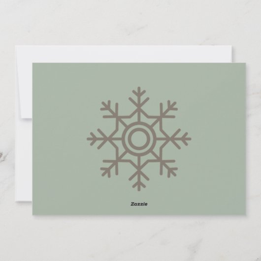 Snowflake-fotokaart | Aangepaste foto's Feestdagenkaart (Achterkant)