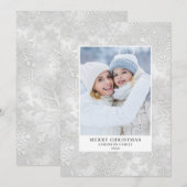 Snowflake Fotokerstmis Feestdagenkaart (Voorkant / Achterkant)