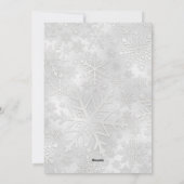 Snowflake Fotokerstmis Feestdagenkaart (Achterkant)