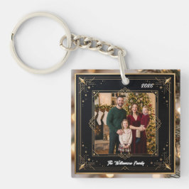 Snowflake Frame Family Photo Christmas Acrylic Key Sleutelhanger
