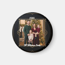 Snowflake Frame Family Photo Christmas Magnet