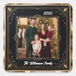 Snowflake Frame Family Photo Christmas Sticker