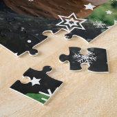 Snowflake Frame Photo Overlay Minimalist Holiday Legpuzzel (Zijkant)
