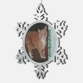 Snowflake Framed Cat Ornament (Rechts)